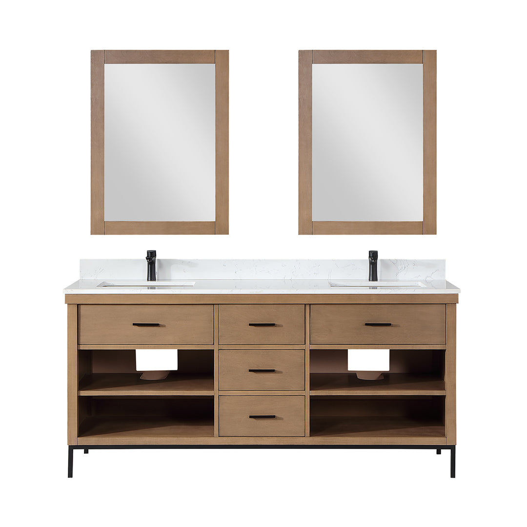 Kesia 72" Double Bathroom Vanity Set