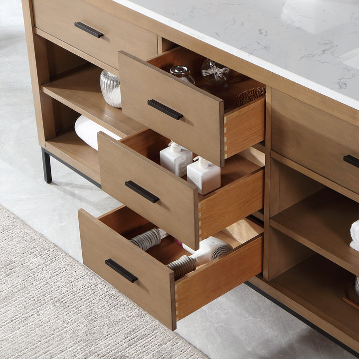 Kesia 72" Double Bathroom Vanity Set