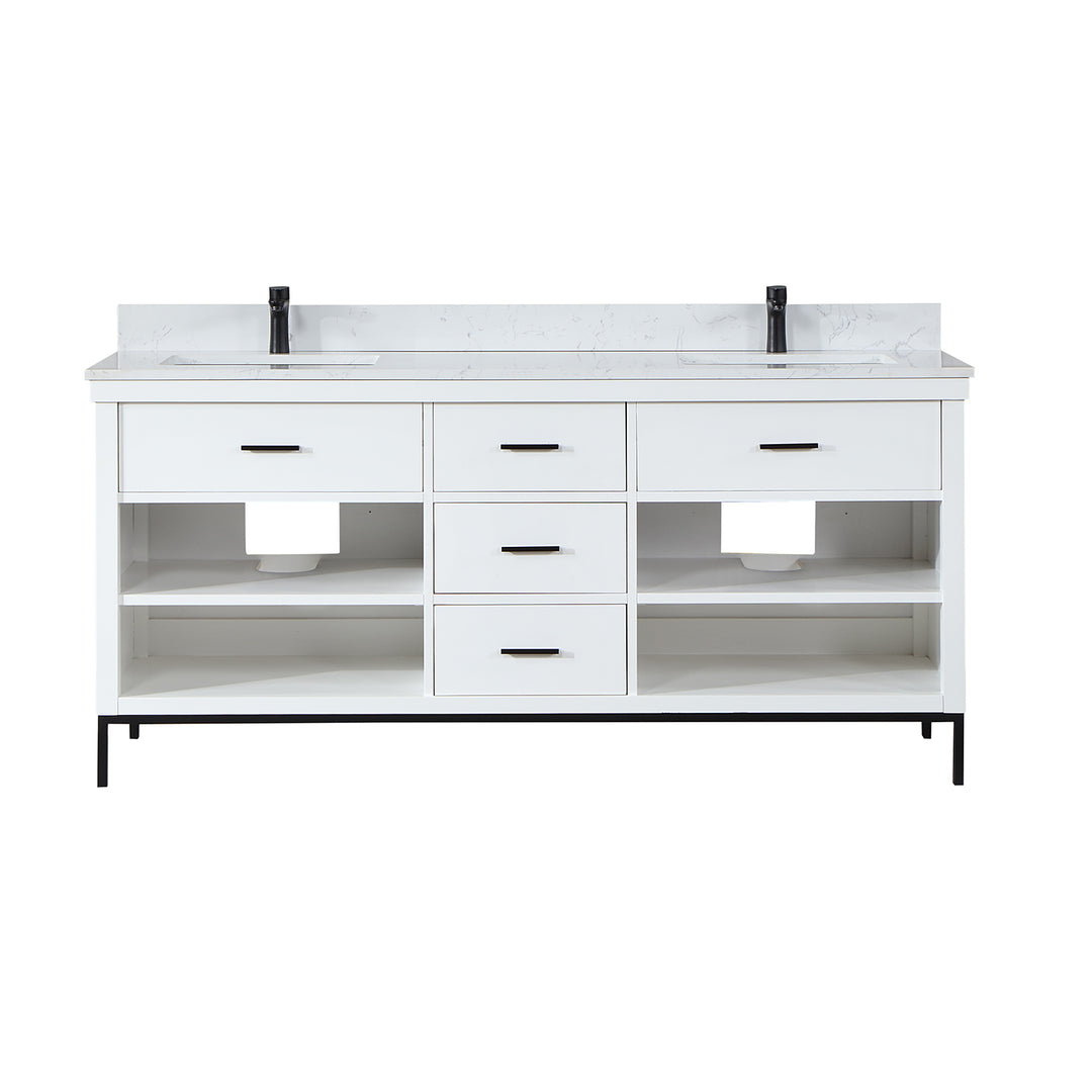 Kesia 72" Double Bathroom Vanity Set