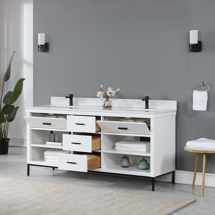Kesia 72" Double Bathroom Vanity Set