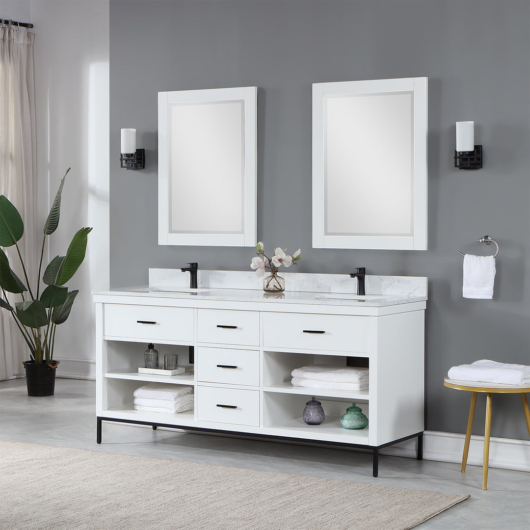 Kesia 72" Double Bathroom Vanity Set