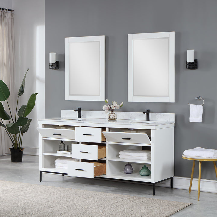 Kesia 72" Double Bathroom Vanity Set