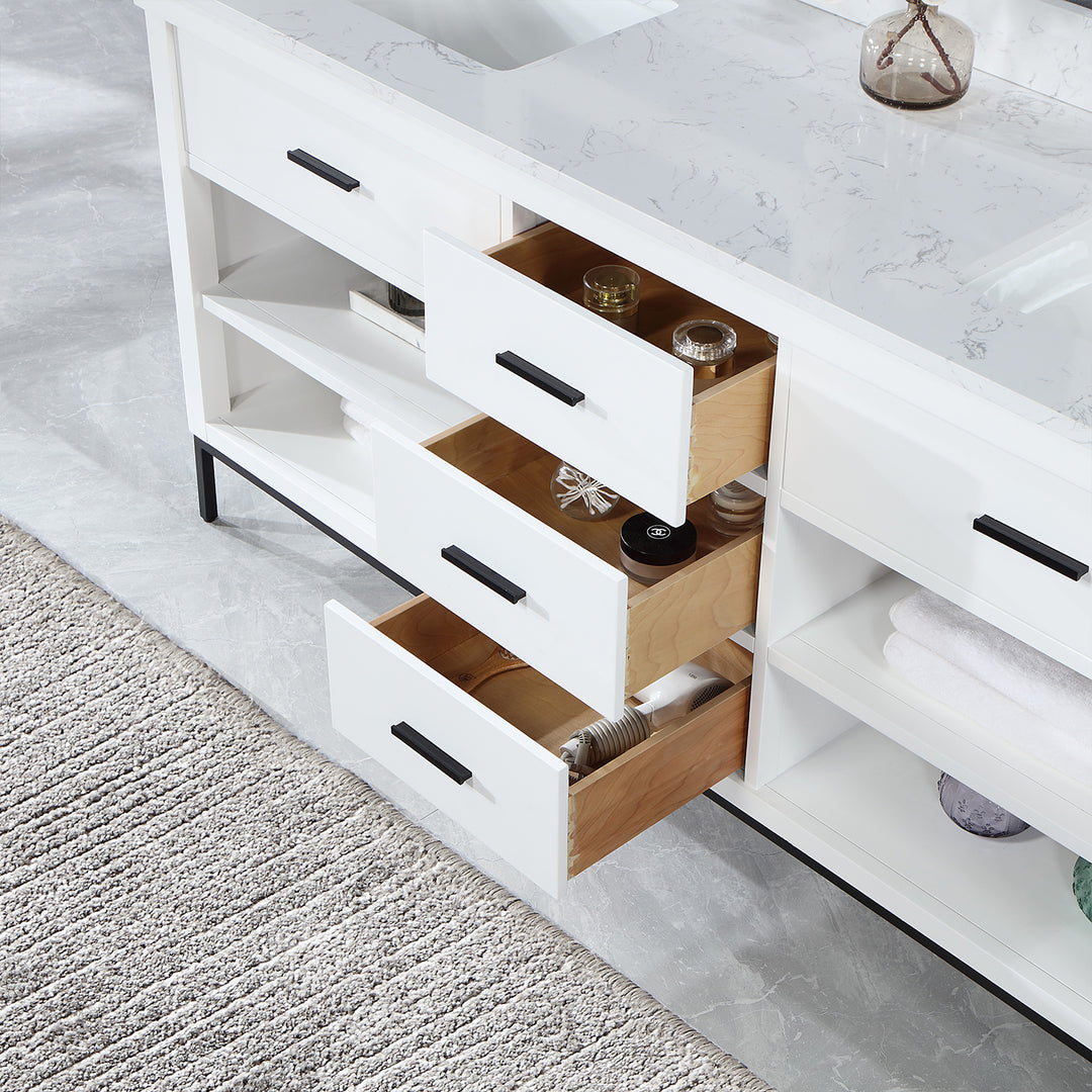 Kesia 72" Double Bathroom Vanity Set