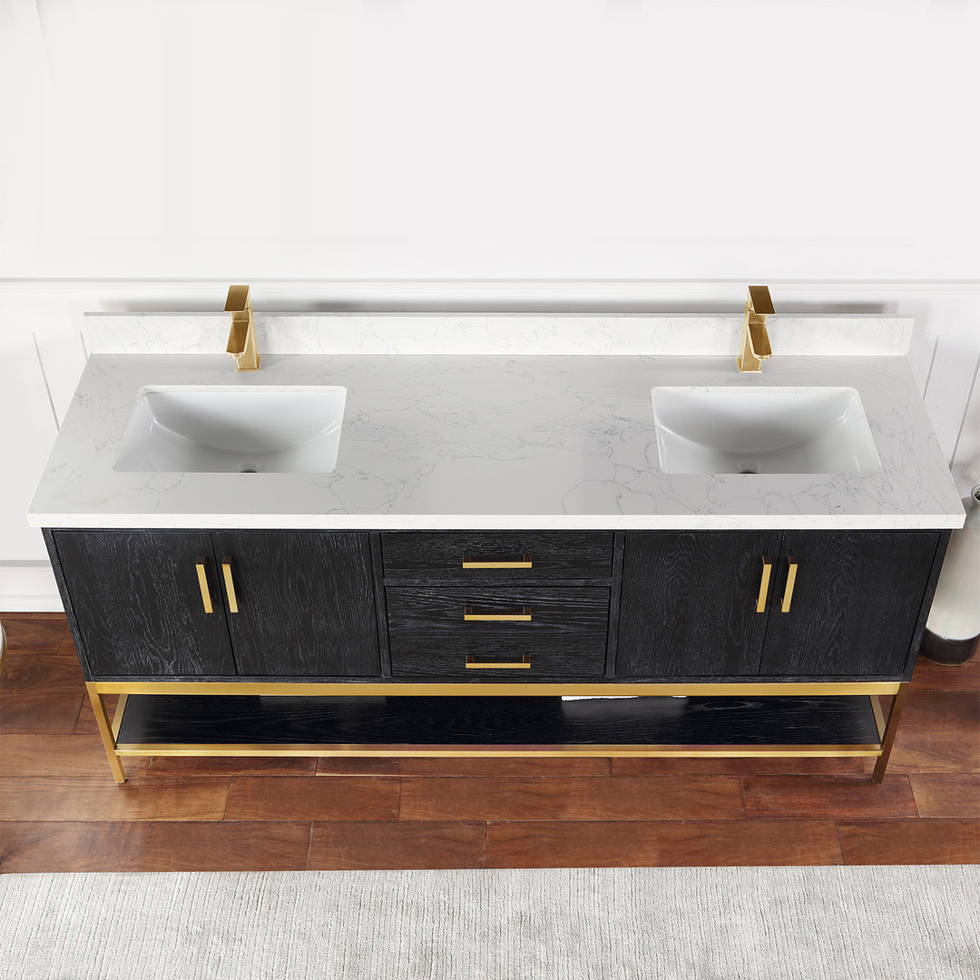 Wildy 72" Double Bathroom Vanity Set