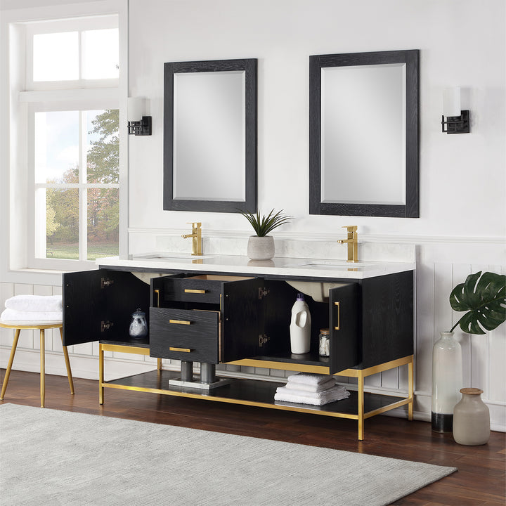 Wildy 72" Double Bathroom Vanity Set