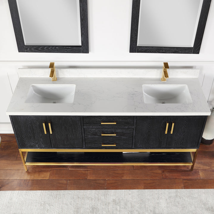 Wildy 72" Double Bathroom Vanity Set