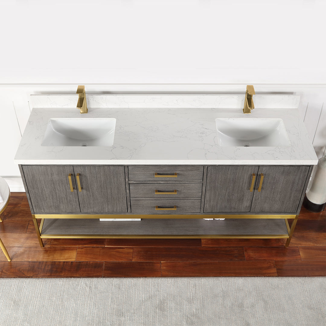 Wildy 72" Double Bathroom Vanity Set