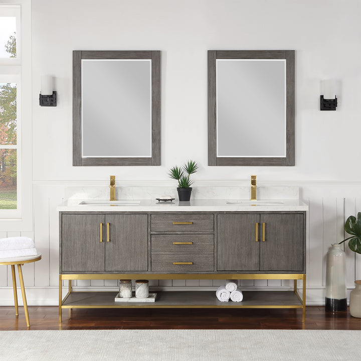 Wildy 72" Double Bathroom Vanity Set