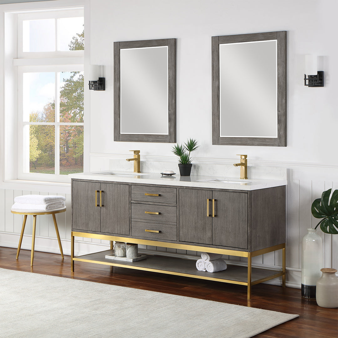 Wildy 72" Double Bathroom Vanity Set