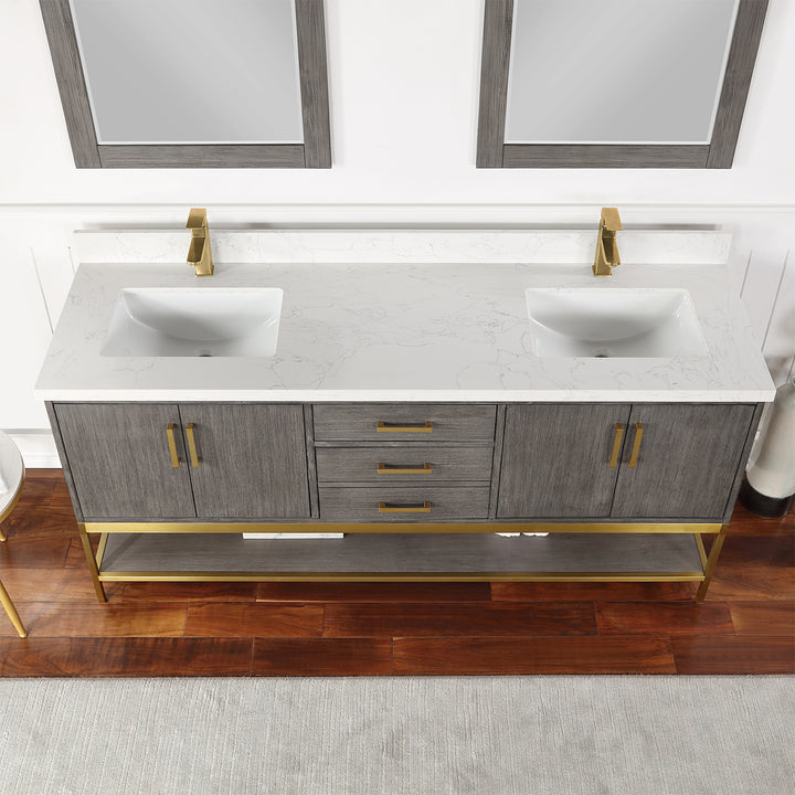 Wildy 72" Double Bathroom Vanity Set