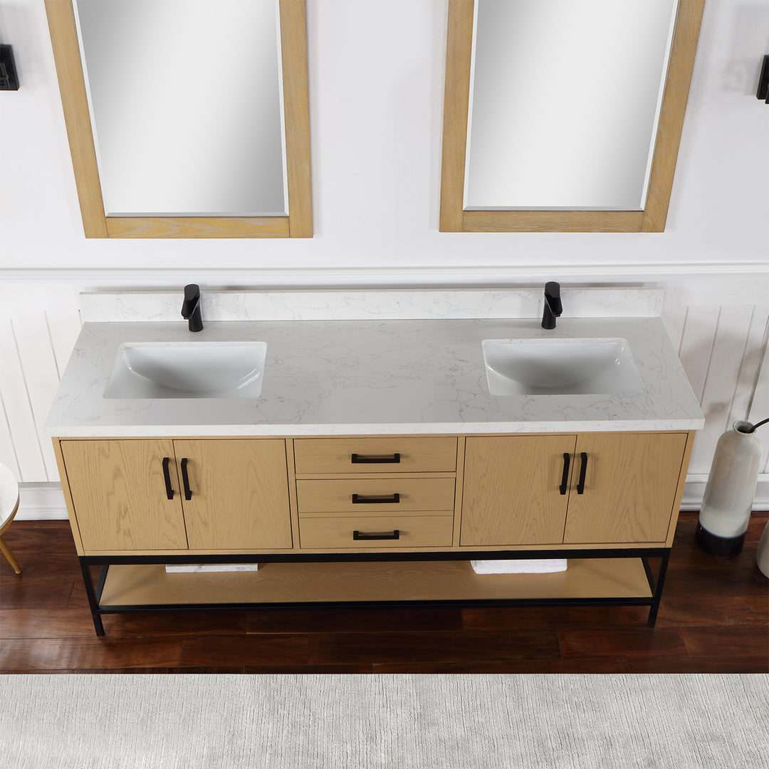 Wildy 72" Double Bathroom Vanity Set