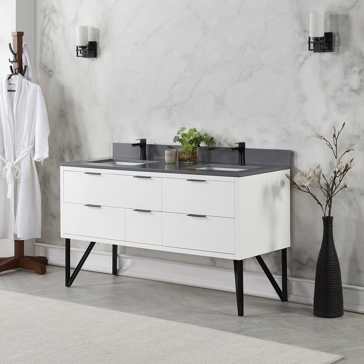Helios 60" Double Bathroom Vanity