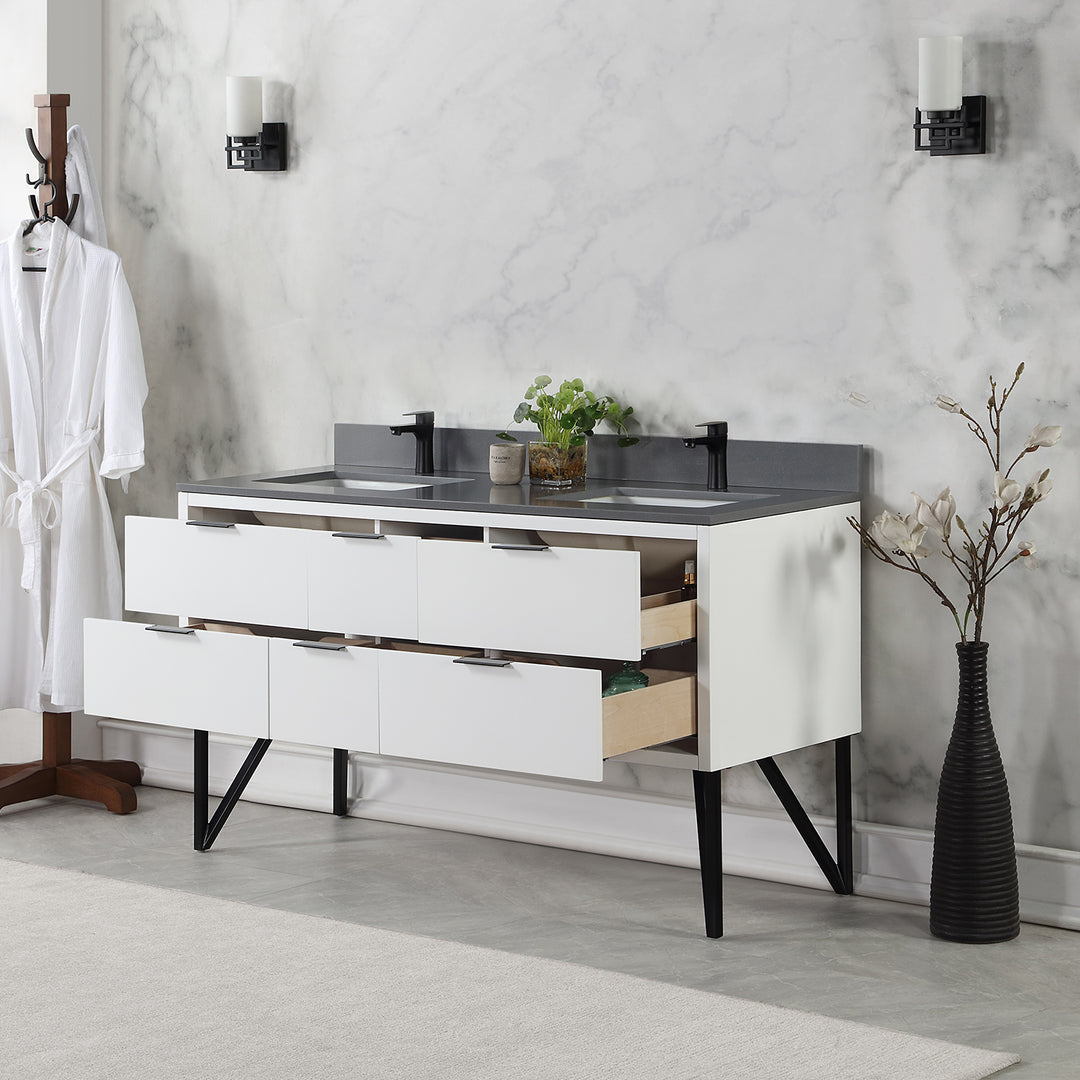 Helios 60" Double Bathroom Vanity