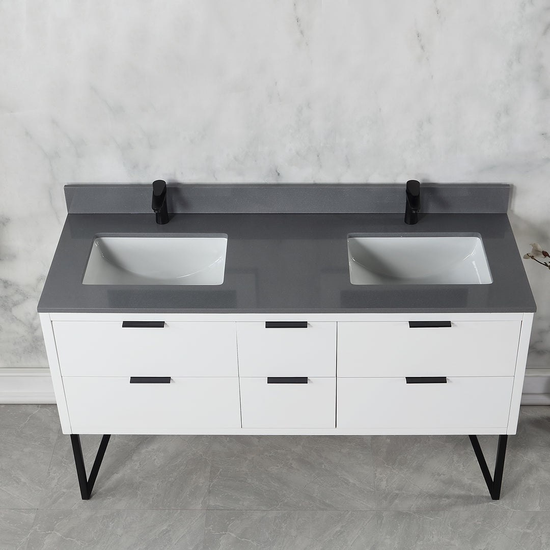 Helios 60" Double Bathroom Vanity