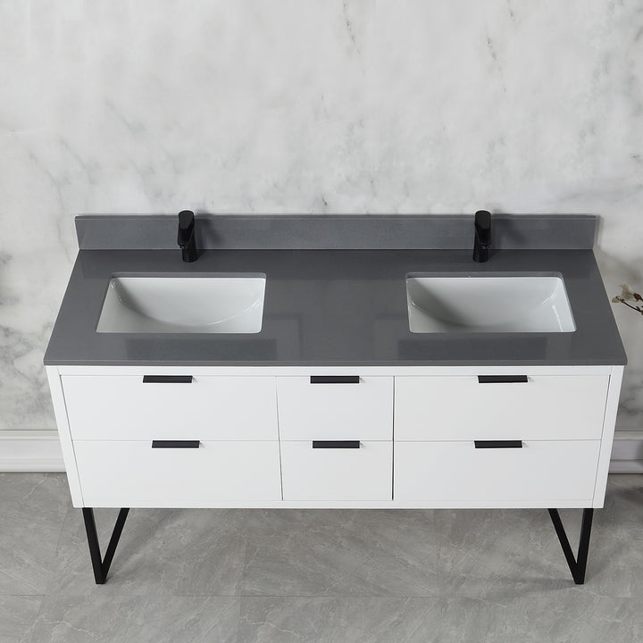 Helios 60" Double Bathroom Vanity