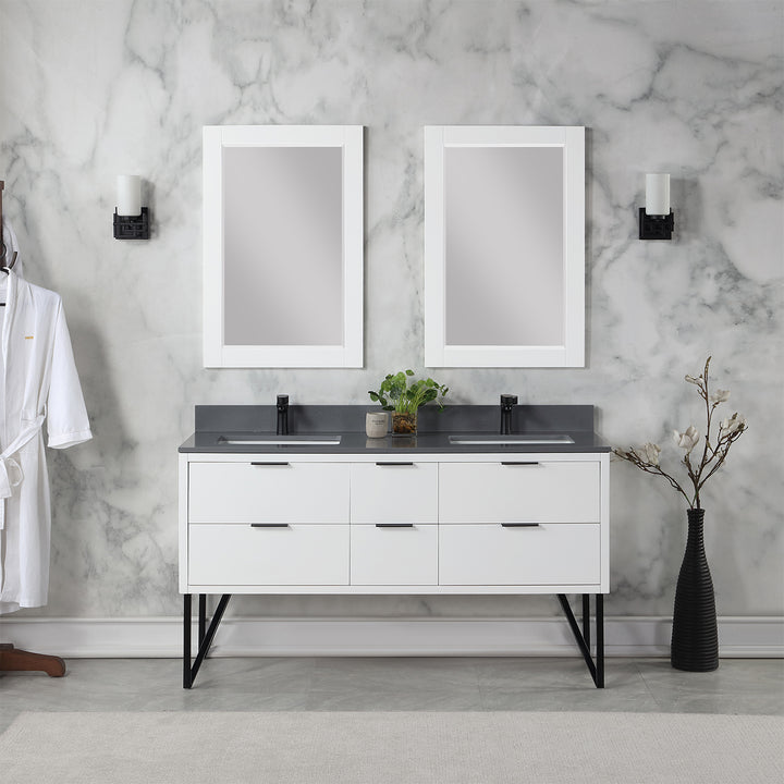 Helios 60" Double Bathroom Vanity