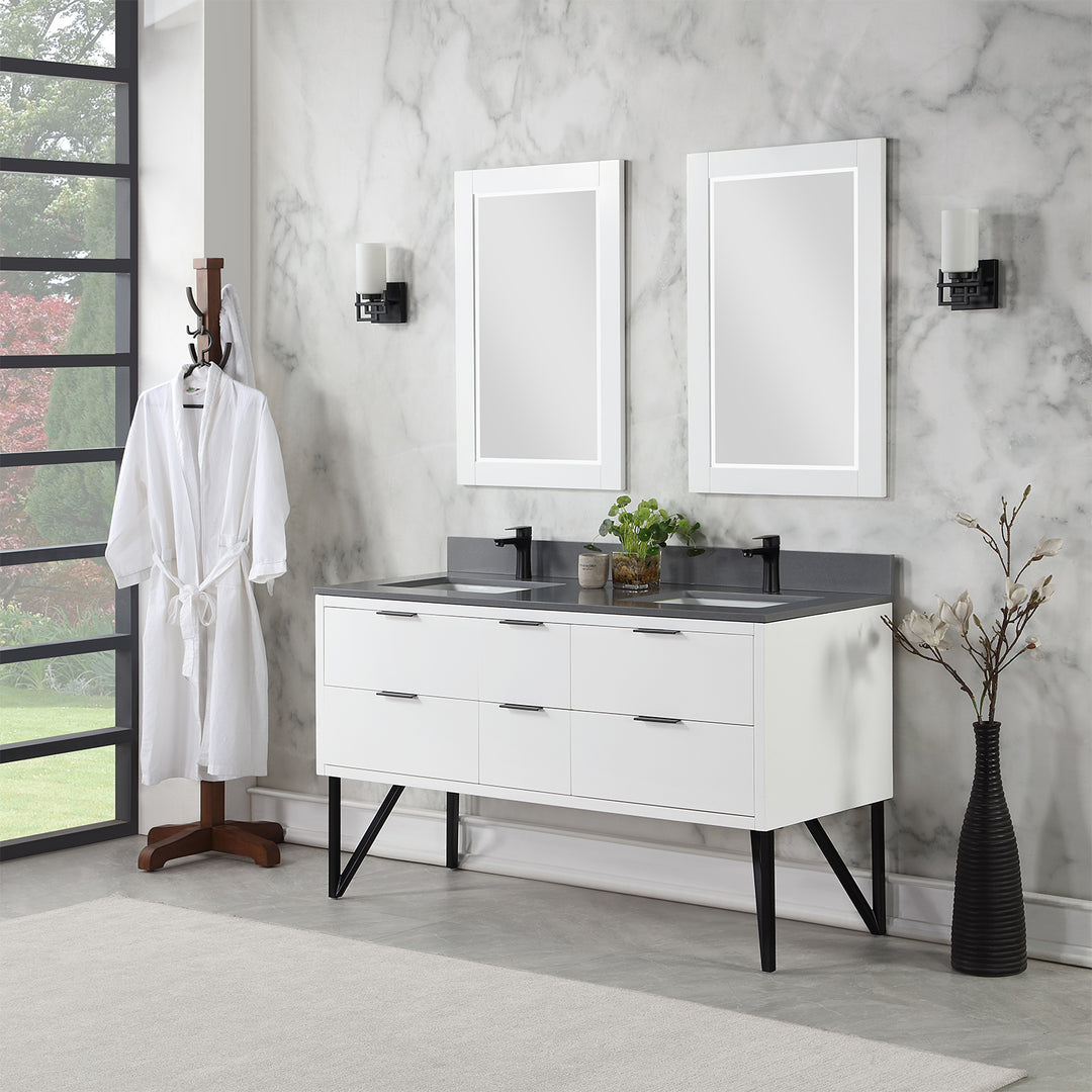 Helios 60" Double Bathroom Vanity
