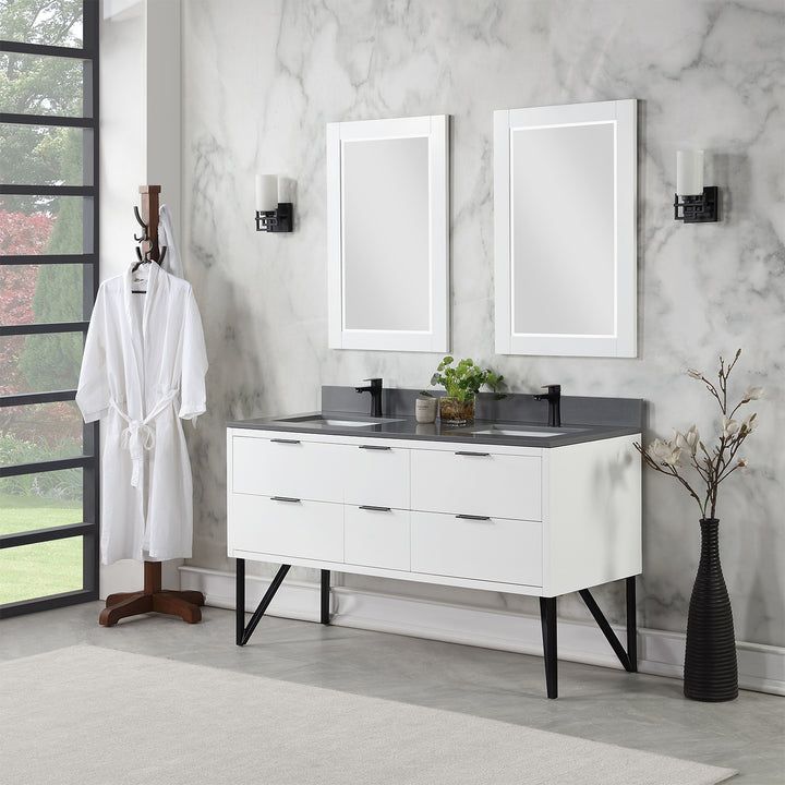 Helios 60" Double Bathroom Vanity