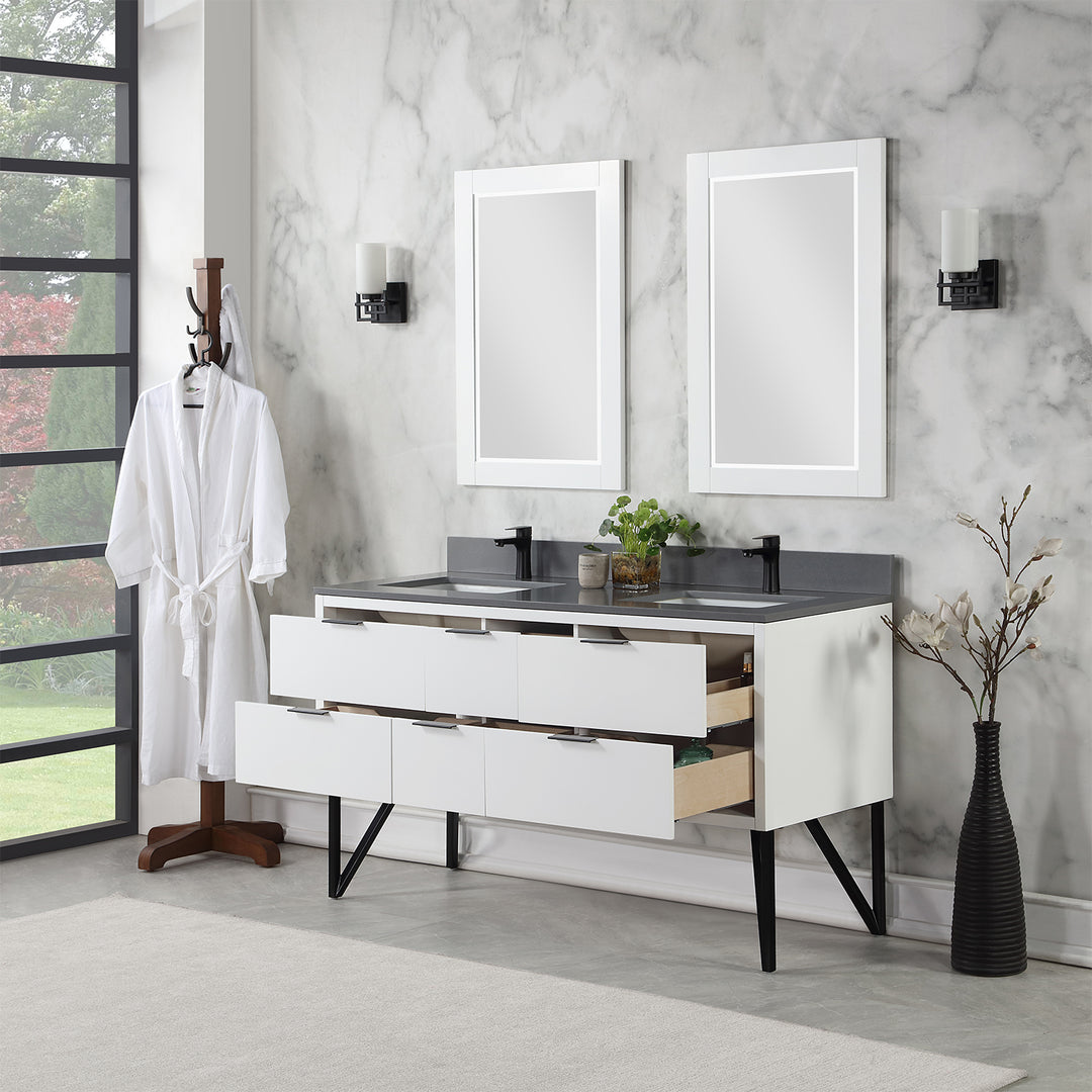 Helios 60" Double Bathroom Vanity