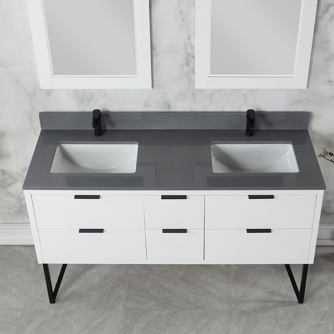 Helios 60" Double Bathroom Vanity