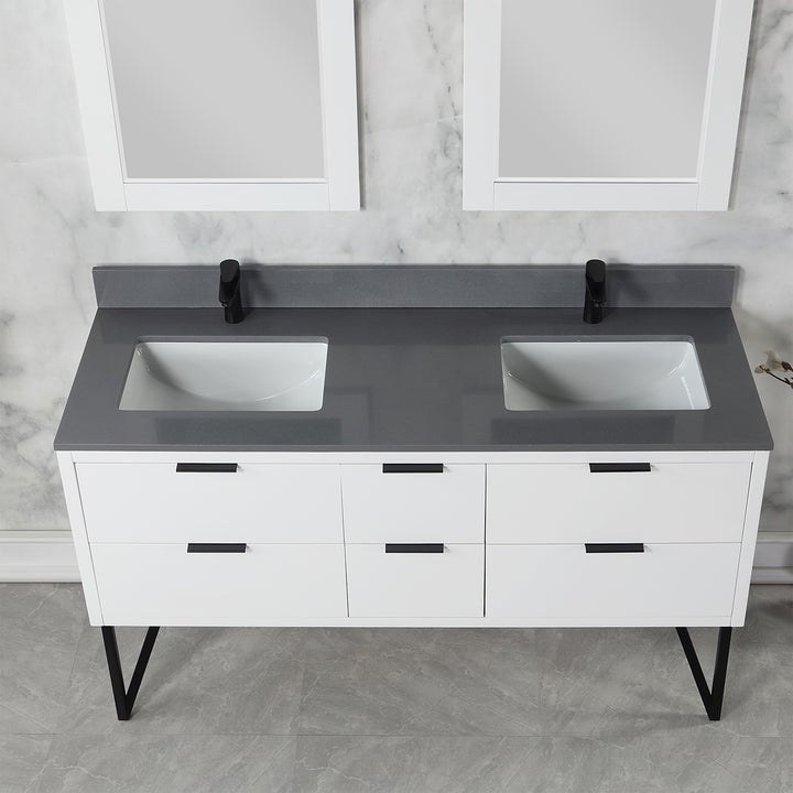 Helios 60" Double Bathroom Vanity