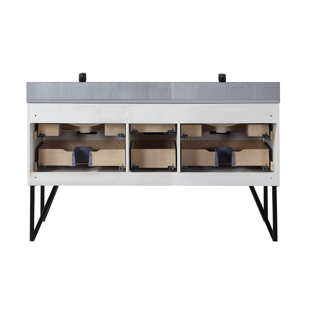 Helios 60" Double Bathroom Vanity