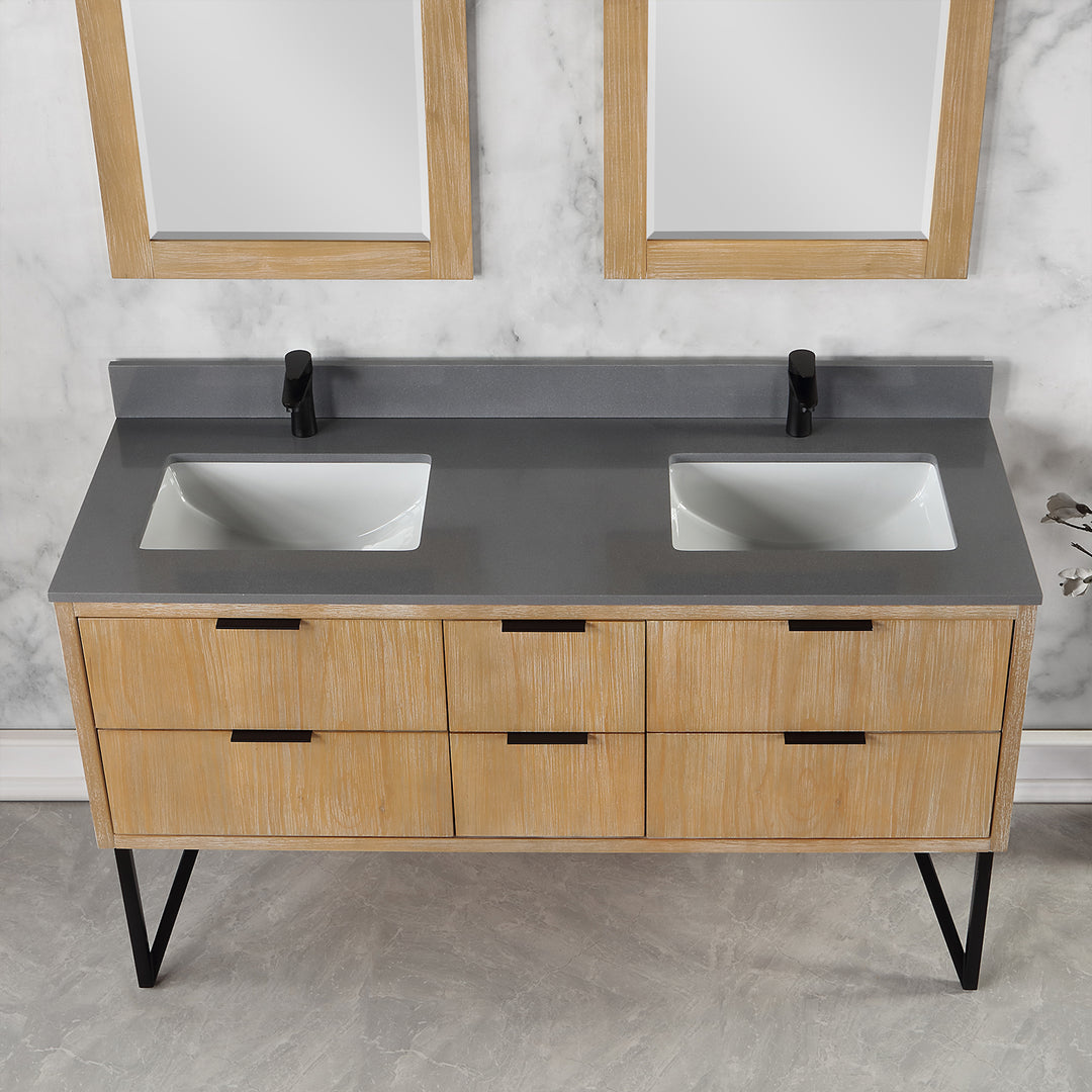 Helios 60" Double Bathroom Vanity
