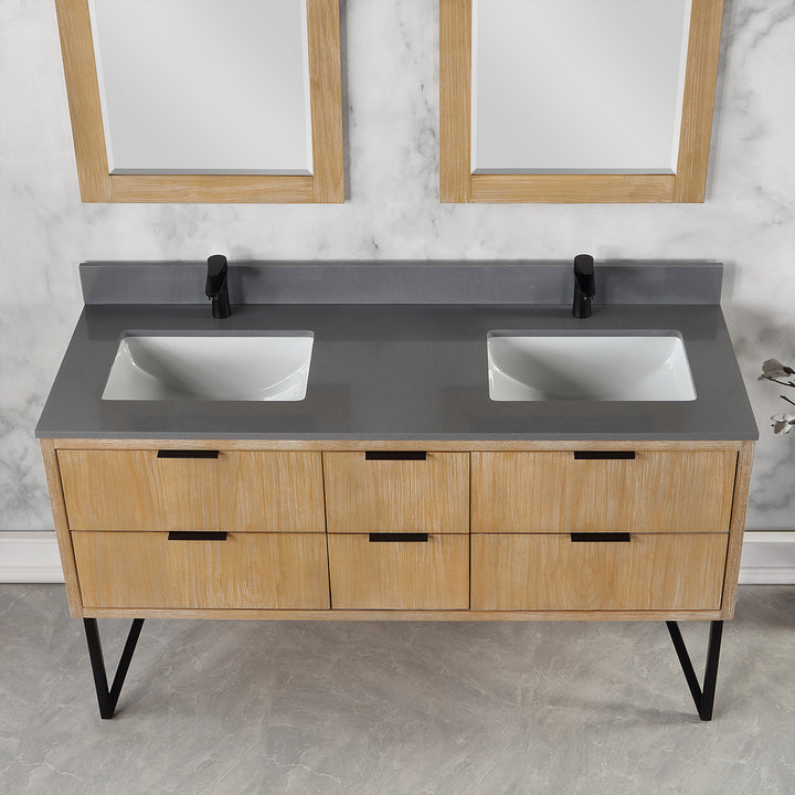 Helios 60" Double Bathroom Vanity