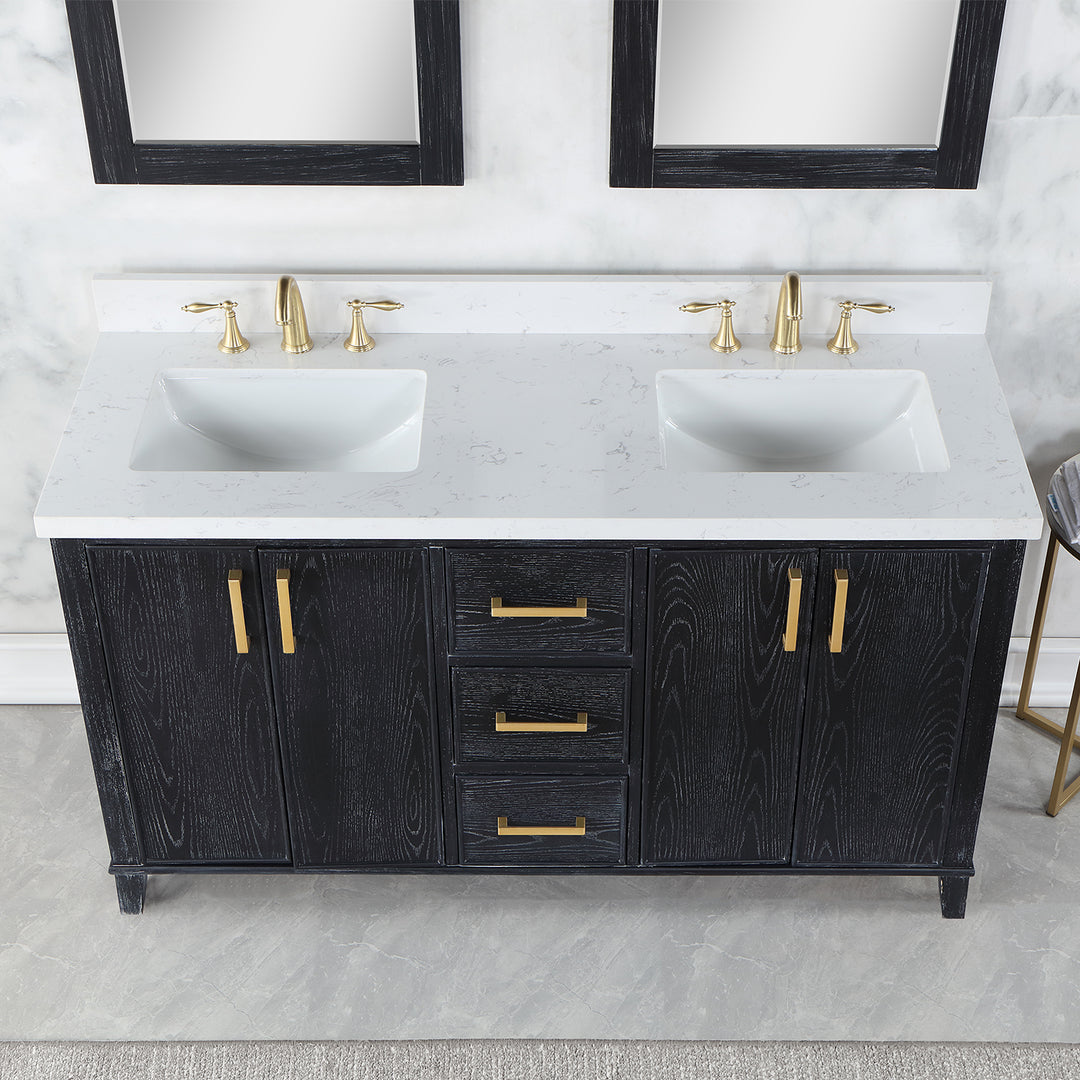 Weiser 60" Double Bathroom Vanity