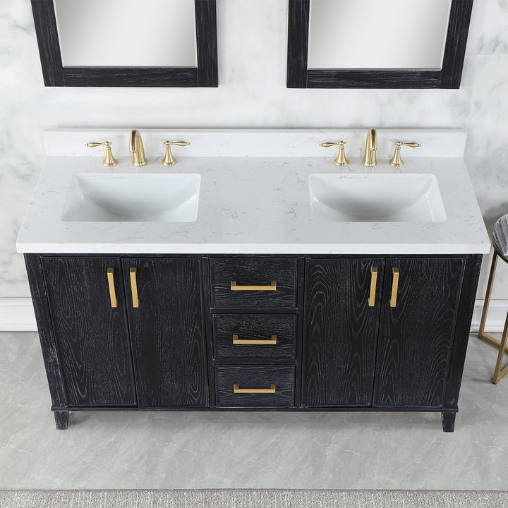 Weiser 60" Double Bathroom Vanity
