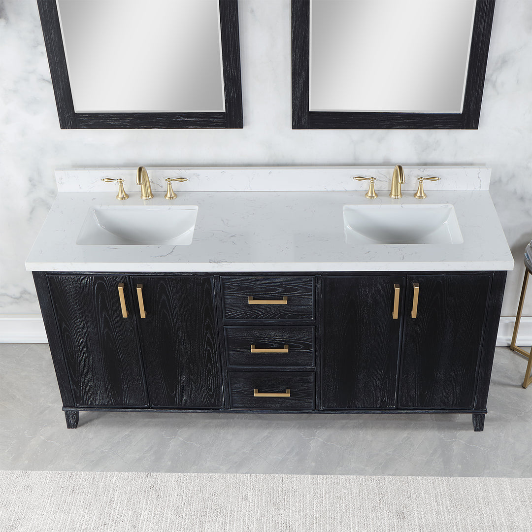Weiser 72" Double Bathroom Vanity