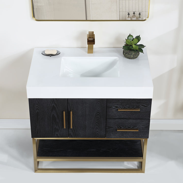 Gazsi 84" Double Bathroom Vanity Set