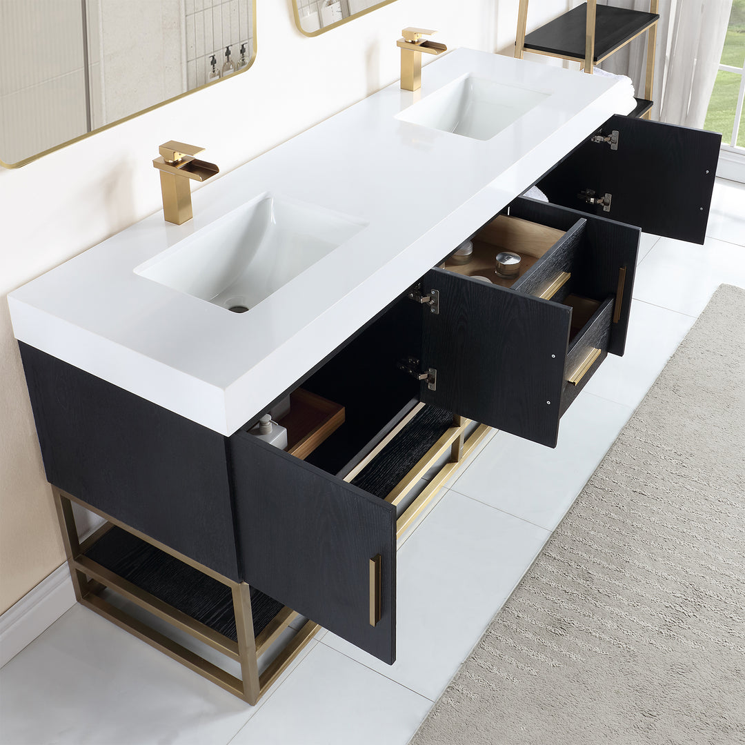Bianco 72" Double Bathroom Vanity