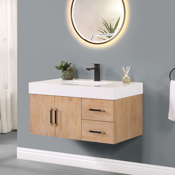 Corchia 36" Wall-mounted Single Bathroom Vanity