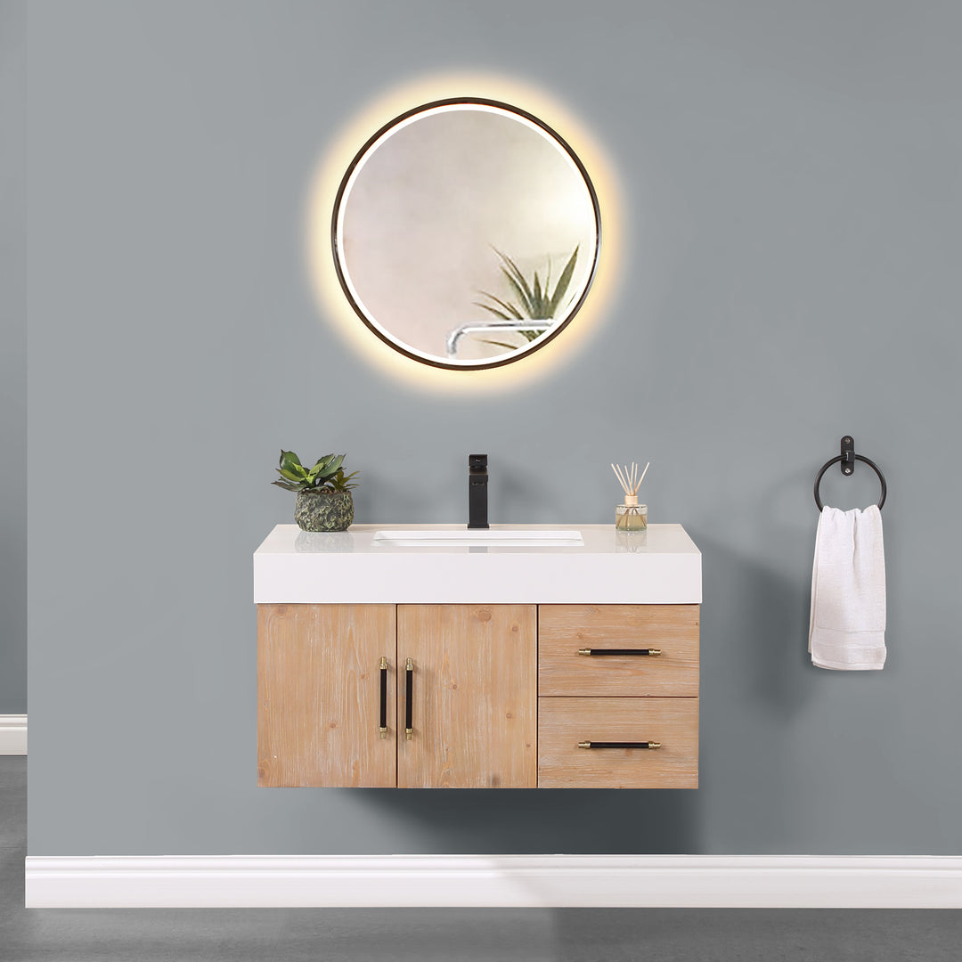 Corchia 36" Wall-mounted Single Bathroom Vanity