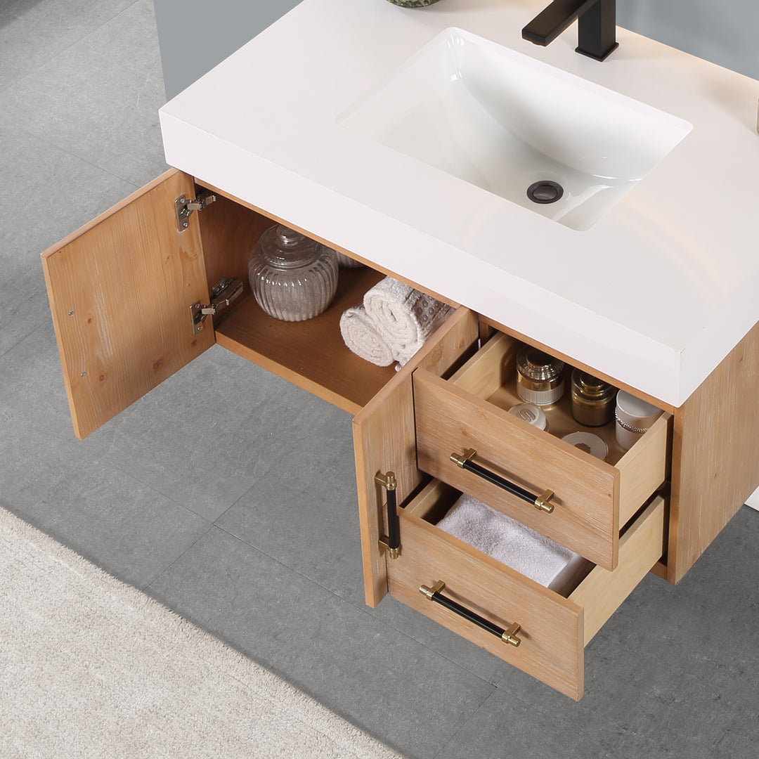 Corchia 36" Wall-mounted Single Bathroom Vanity