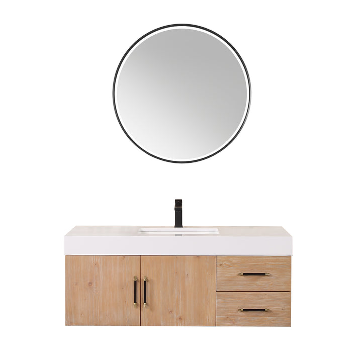Corchia 48" Wall-mounted Single Bathroom Vanity