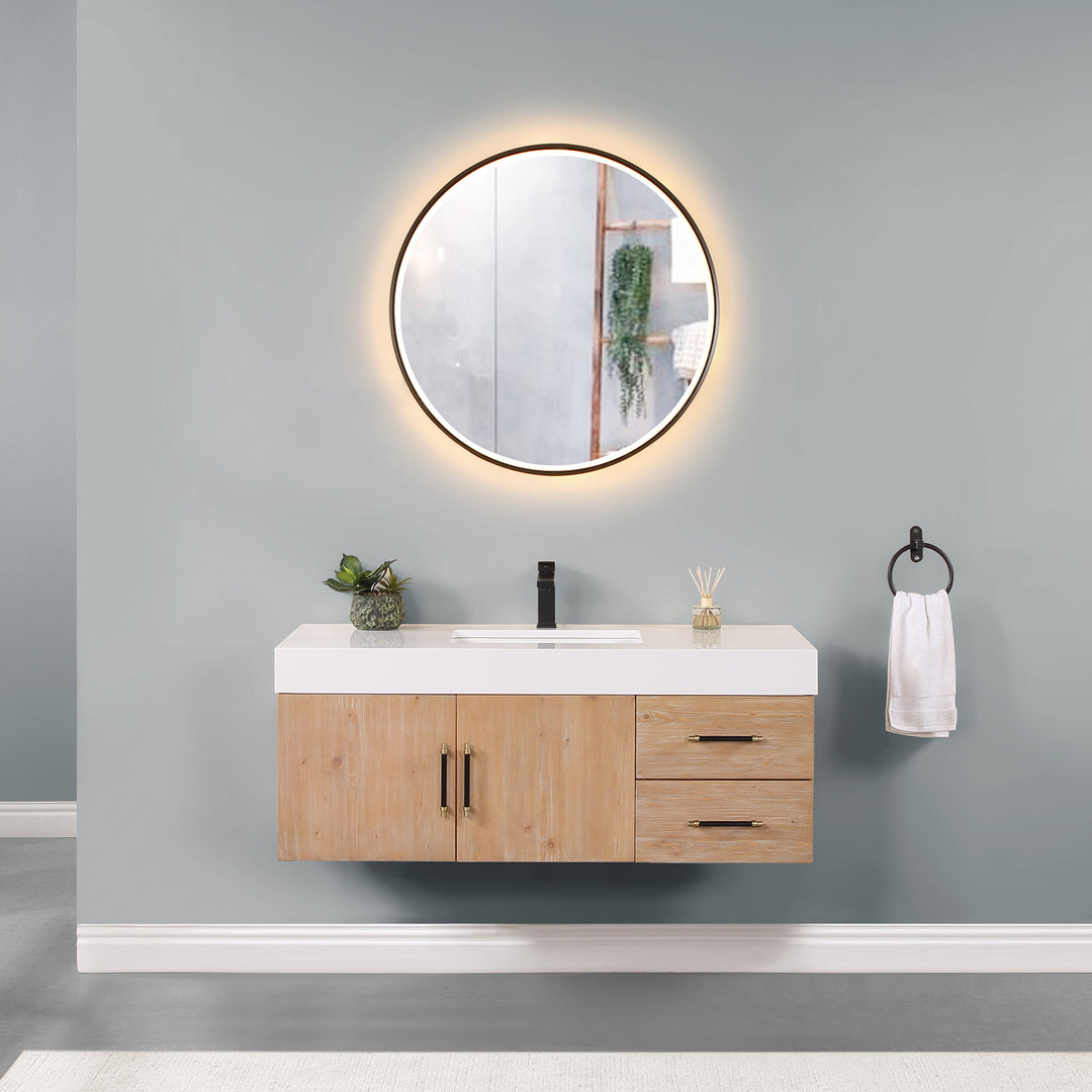 Corchia 48" Wall-mounted Single Bathroom Vanity