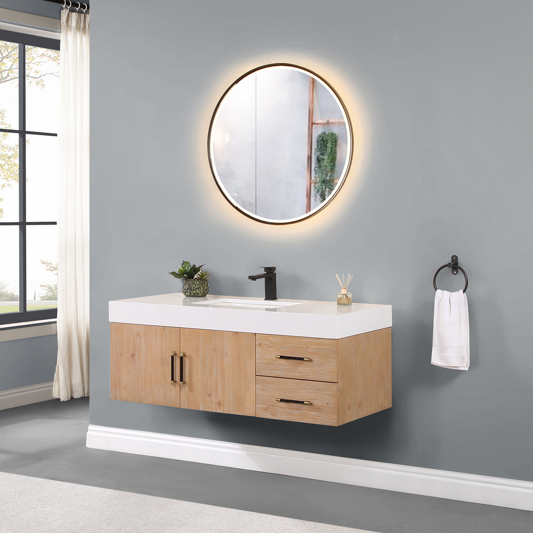 Corchia 48" Wall-mounted Single Bathroom Vanity