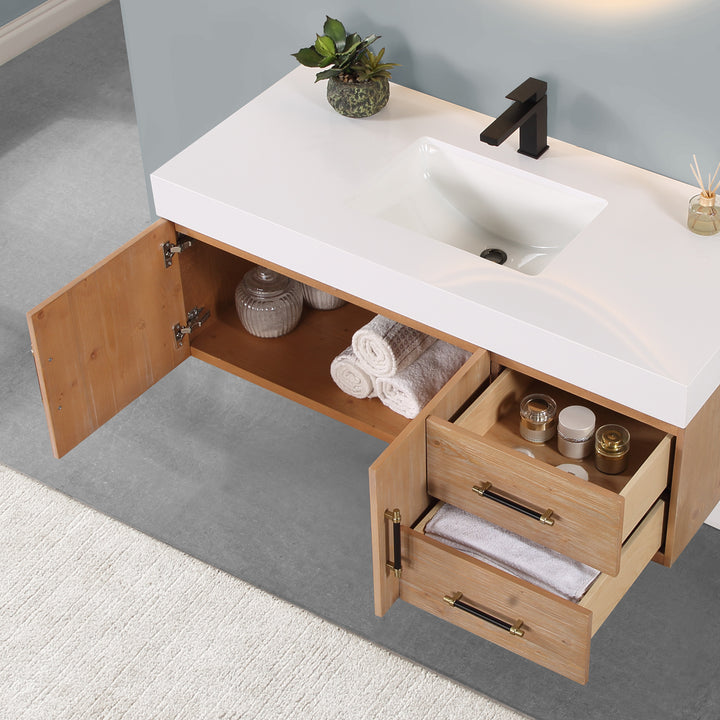 Corchia 48" Wall-mounted Single Bathroom Vanity