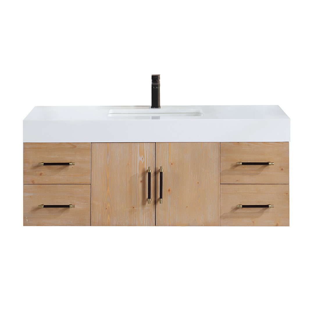 Corchia 48D" Wall-mounted Single Bathroom Vanity