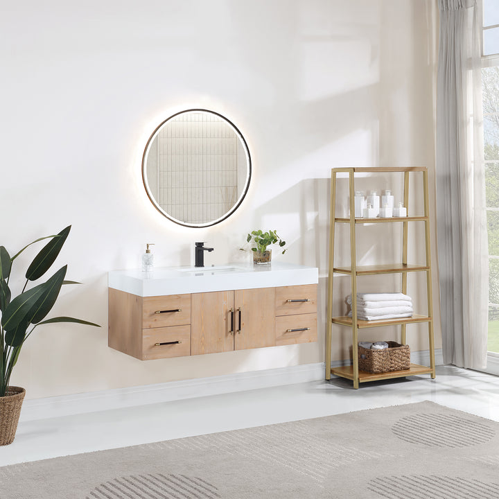 Corchia 48D" Wall-mounted Single Bathroom Vanity
