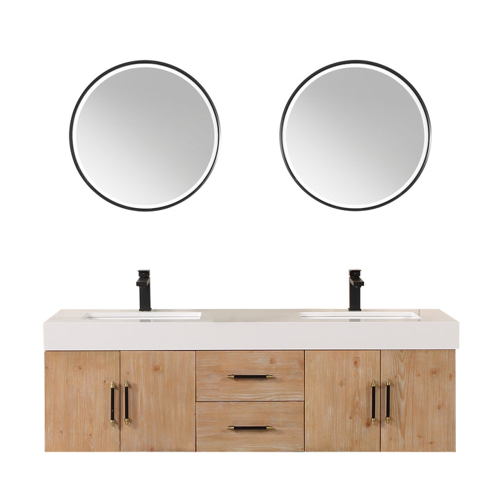 Corchia 60" Wall-mounted Double Bathroom Vanity