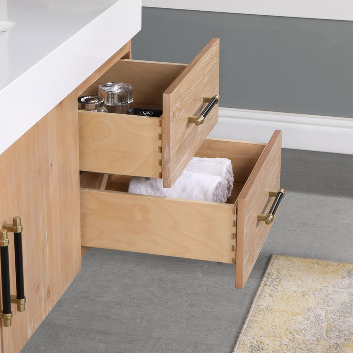 Corchia 72" Wall-mounted Double Bathroom Vanity