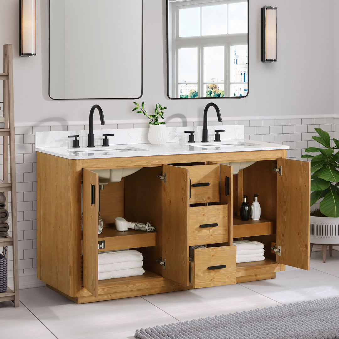 Perla 60" Double Bathroom Vanity