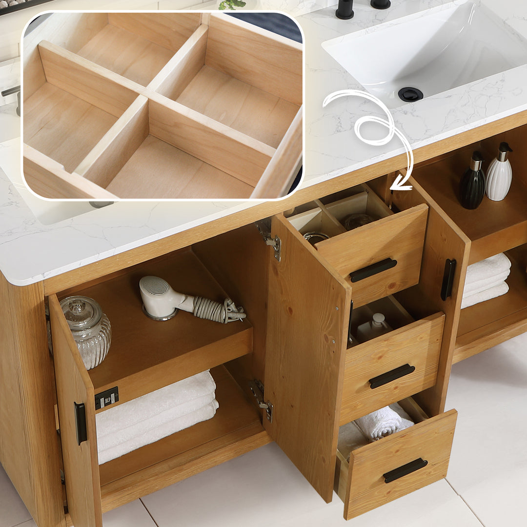 Perla 60" Double Bathroom Vanity