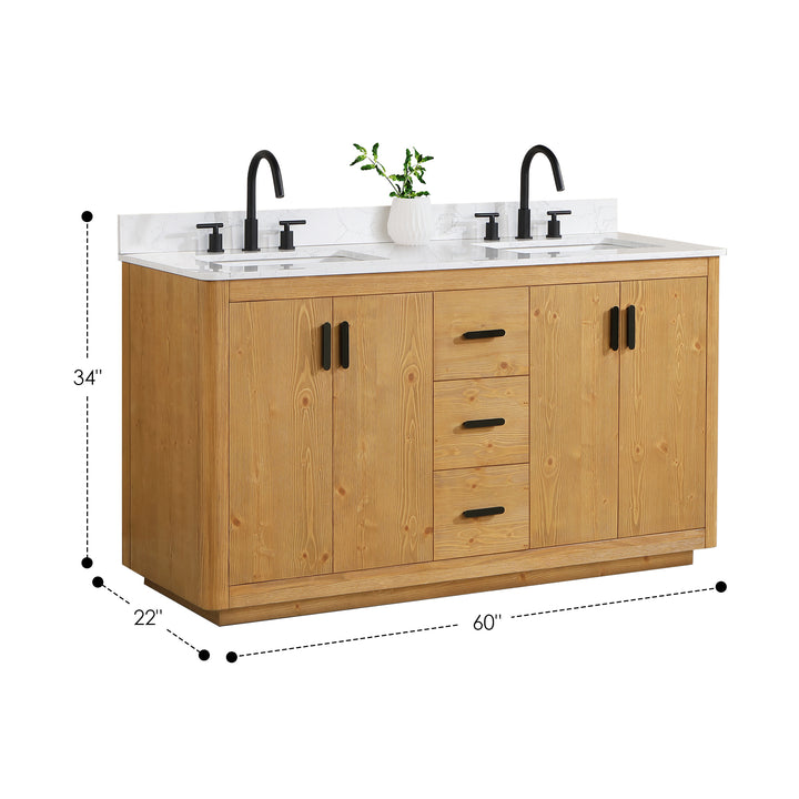 Perla 60" Double Bathroom Vanity