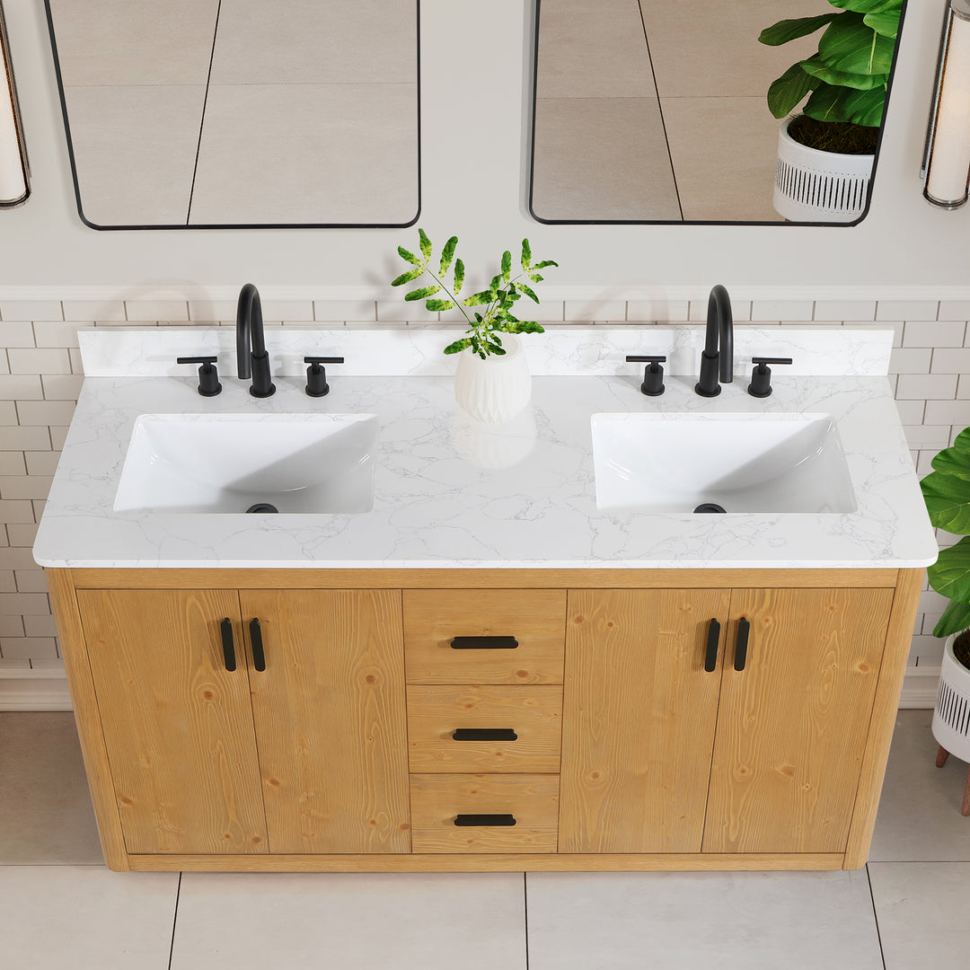 Perla 60" Double Bathroom Vanity