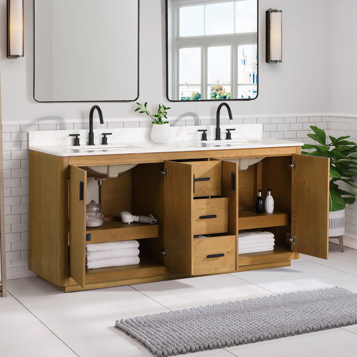 Perla 72" Double Bathroom Vanity