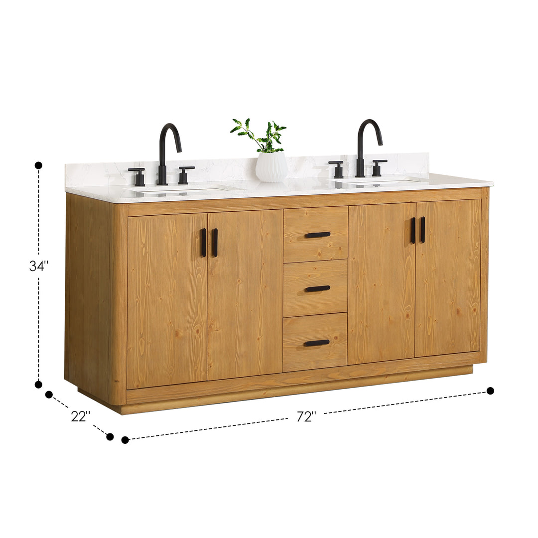 Perla 72" Double Bathroom Vanity